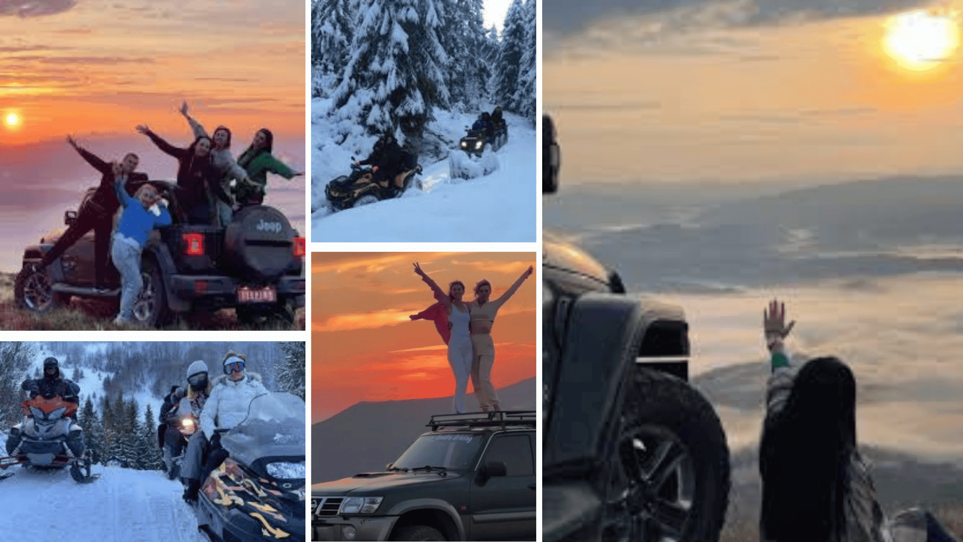 Позашляховик на вершині гори під час джип-туру в Карпатах